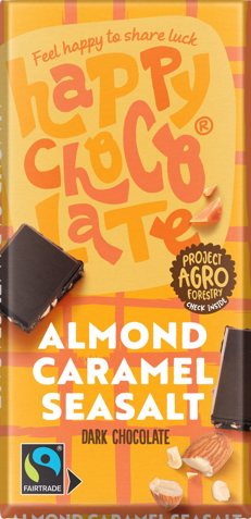 Pure chocolade 72% amandel karamel zeezout