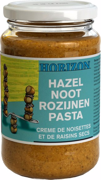 Hazelnoot-rozijnenpasta