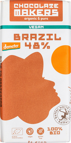 Vegan melkchocolade brazil 48%