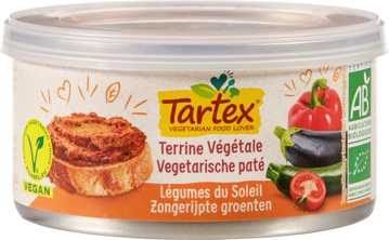 Vegan paté zongerijpte groenten