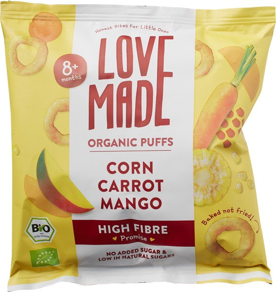 Maïs wortel mango puffs 8+ mnd