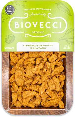 Vegan roerbakstukjes shoarma