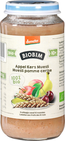 Fruithapje appel/kers/muesli 10+ mnd