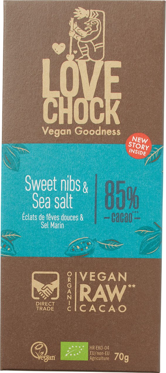 RAW chocolade 85% Sweet Nibs Sea Salt