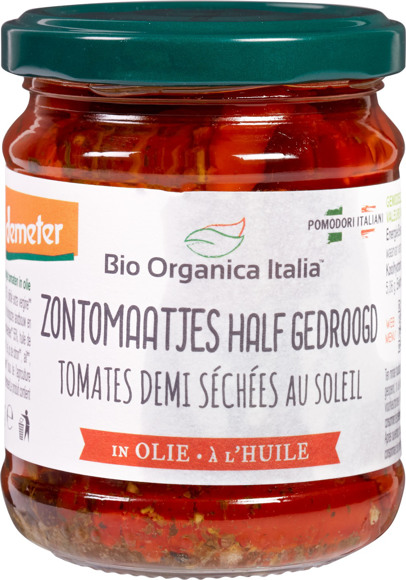 Halfgedroogde tomaten in olie