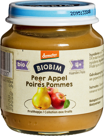 Fruithapje peer/appel 4+ mnd