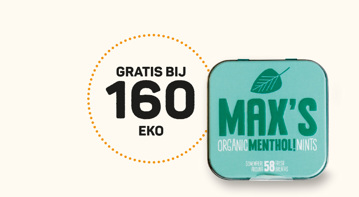 Gratis Max's Mints - Menthol mints voor 160 Eko