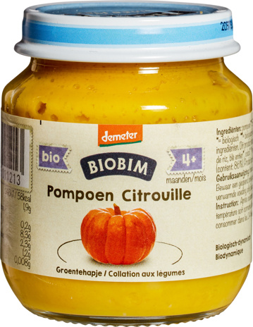 Babyhapje pompoenpuree 4+ mnd