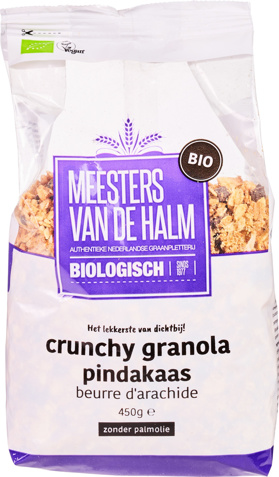 Crunchy granola pindakaas