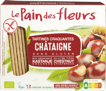Krokante crackers kastanje