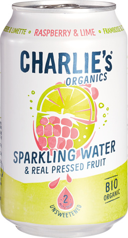 Sparkling water raspberry & lime