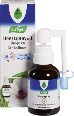 Hoestspray droge hoest kriebelhoest