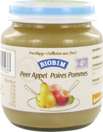 Fruithapje peer/appel 4+ mnd