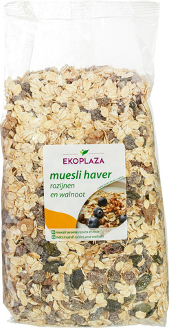Muesli haver rozijnen walnoot