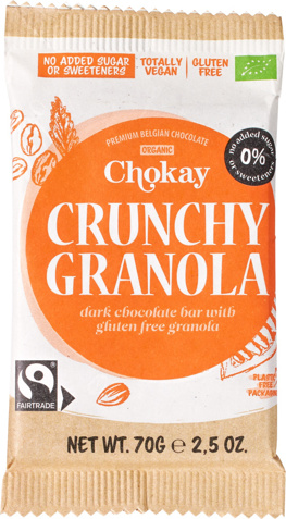 Pure chocoladereep crunchy granola