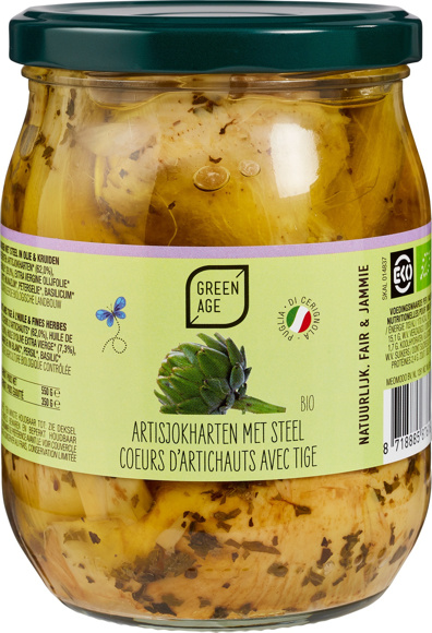 Artisjokharten met steel