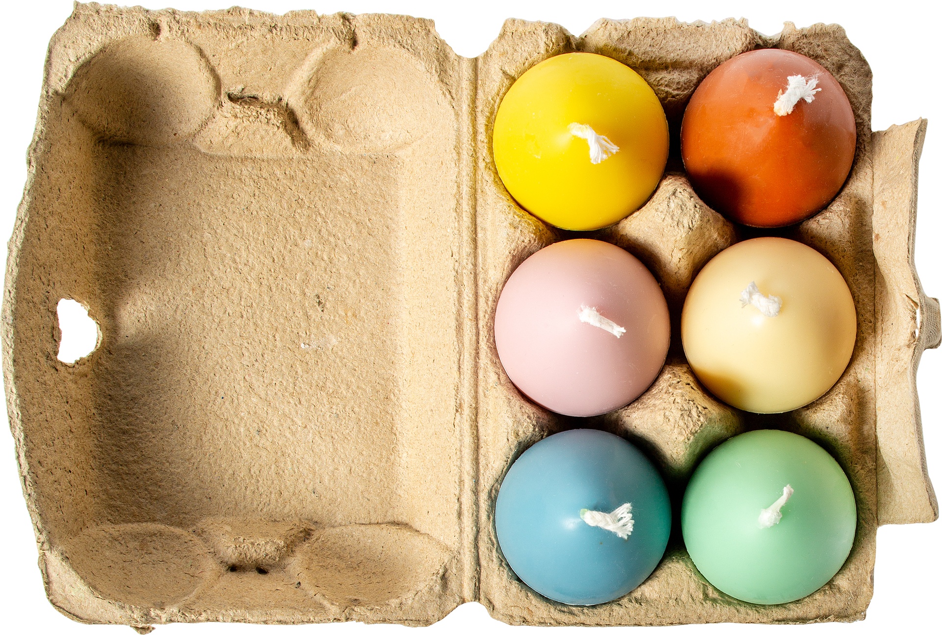 Eierdoos met 6 kaarsen