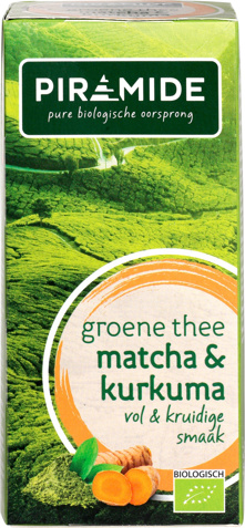 Groene thee matcha kurkuma