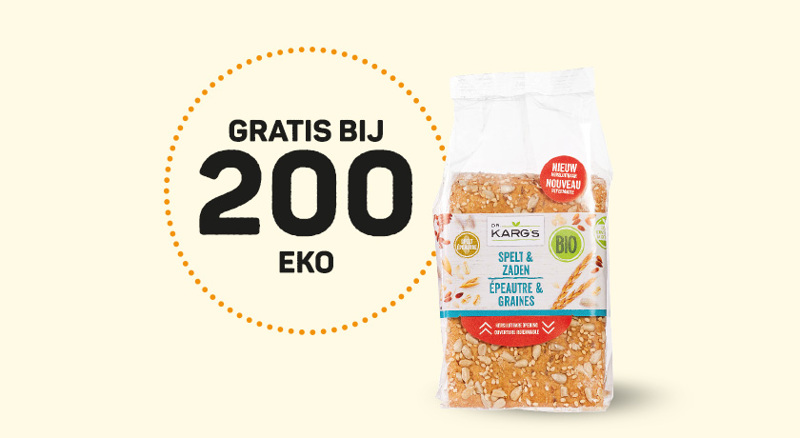 Gratis Dr. Karg's spelt-zaden crackers voor 200 Eko