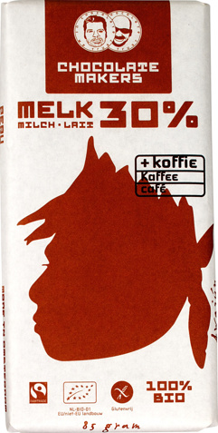 Melkchocolade 30% met koffie - Awajun bar