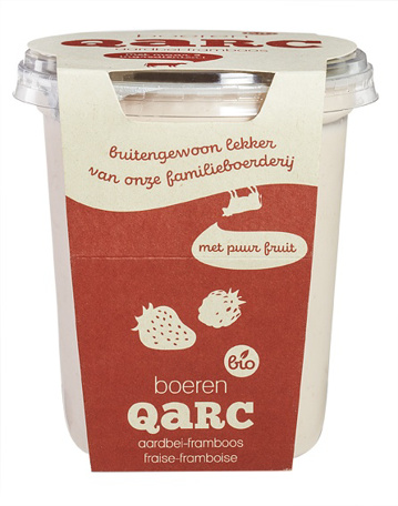 Boerenkwark aardbei framboos