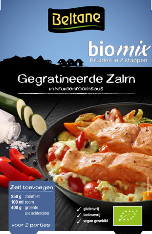 Kruidenmix gegratineerde zalm