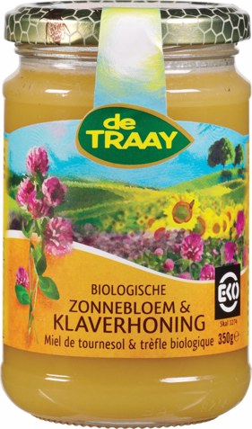 Zonnebloem & klaverhoning
