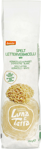 Spelt lettervermicelli