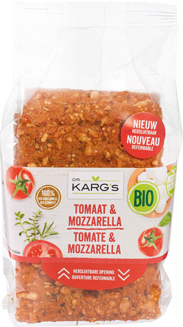 Crackers tomaat/mozzarella