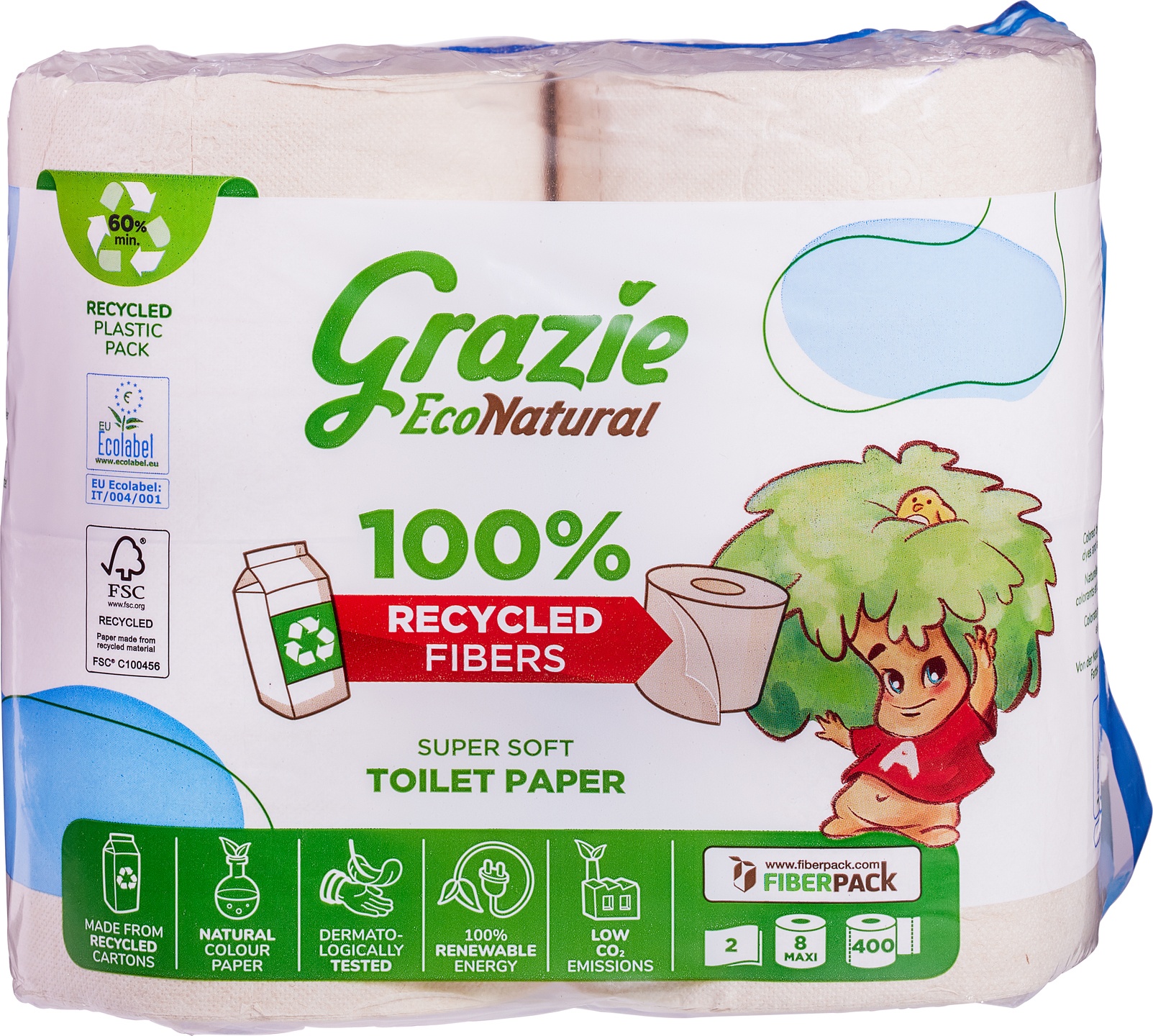 Toiletpapier 2-laags 8 rol