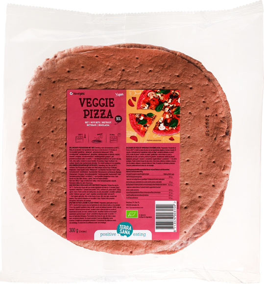Groentepizzabodems rode biet