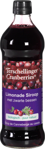 Cranberry-Zwarte bes siroop