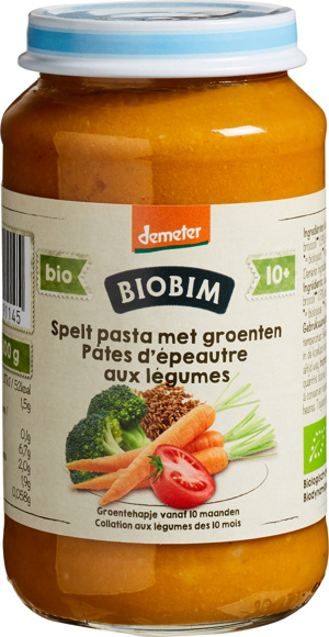 Babyhapje speltpasta groenten 10+ mnd