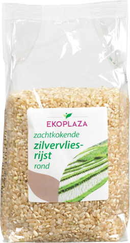 Zilvervliesrijst rond