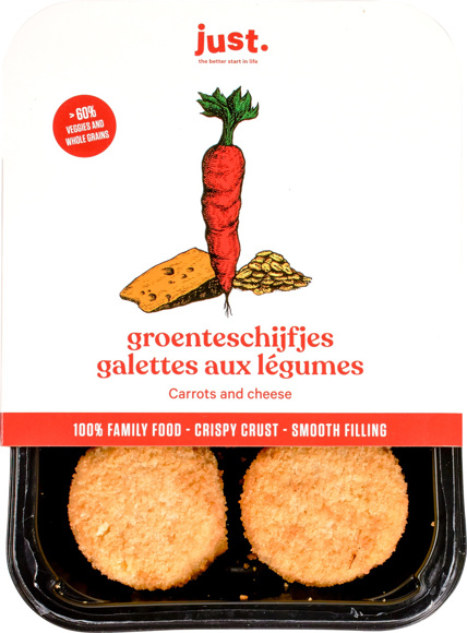 Groenteschijfjes wortel kaas