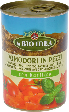 Tomatenstukjes basilicum