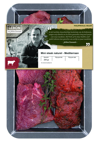 Mini rundersteaks naturel en mediterraans