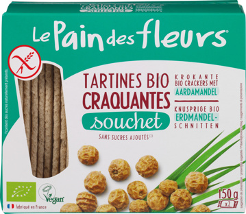 Krokante crackers aardamandel