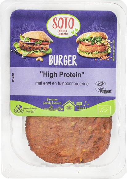 High protein burger