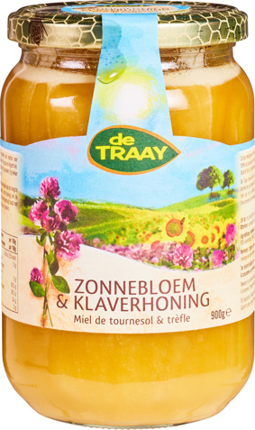 Zonnebloem & klaverhoning