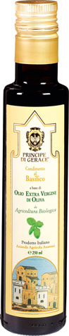Extra vierge olijfolie basilicum
