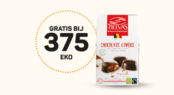Gratis Belvas - Chocoladebonbons voor 375 Eko