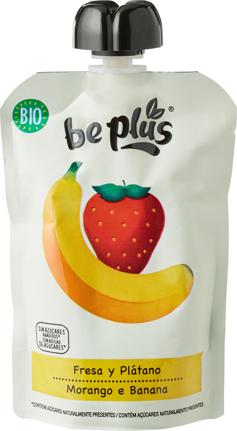 Knijpfruit aardbei banaan