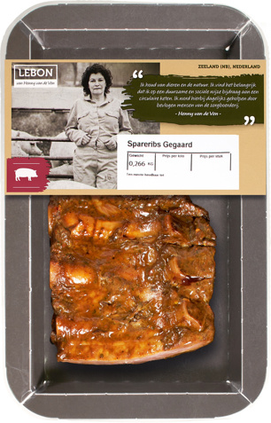 Varkensspareribs gegaard
