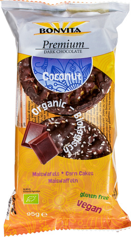 Maiswafels pure chocolade kokos