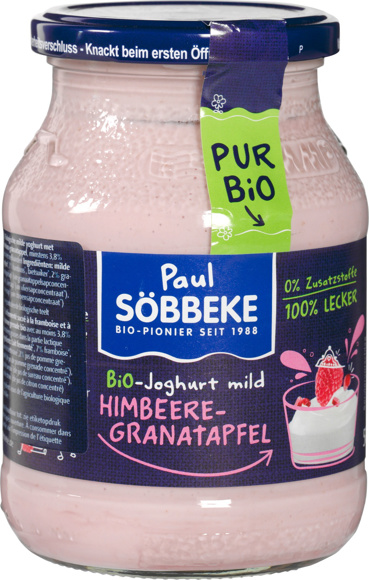 Framboos granaatappel yoghurt