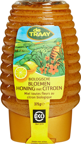 Bloemenhoning citroen knijpfles