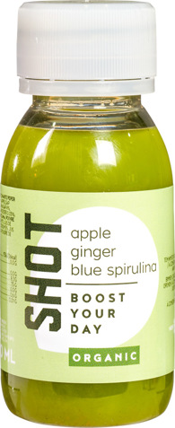 Appel gember blauwe sprirulina shot