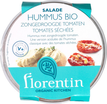 Hummus zongedroogde tomaatjes