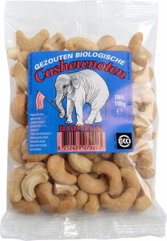 Gezouten cashewnoten